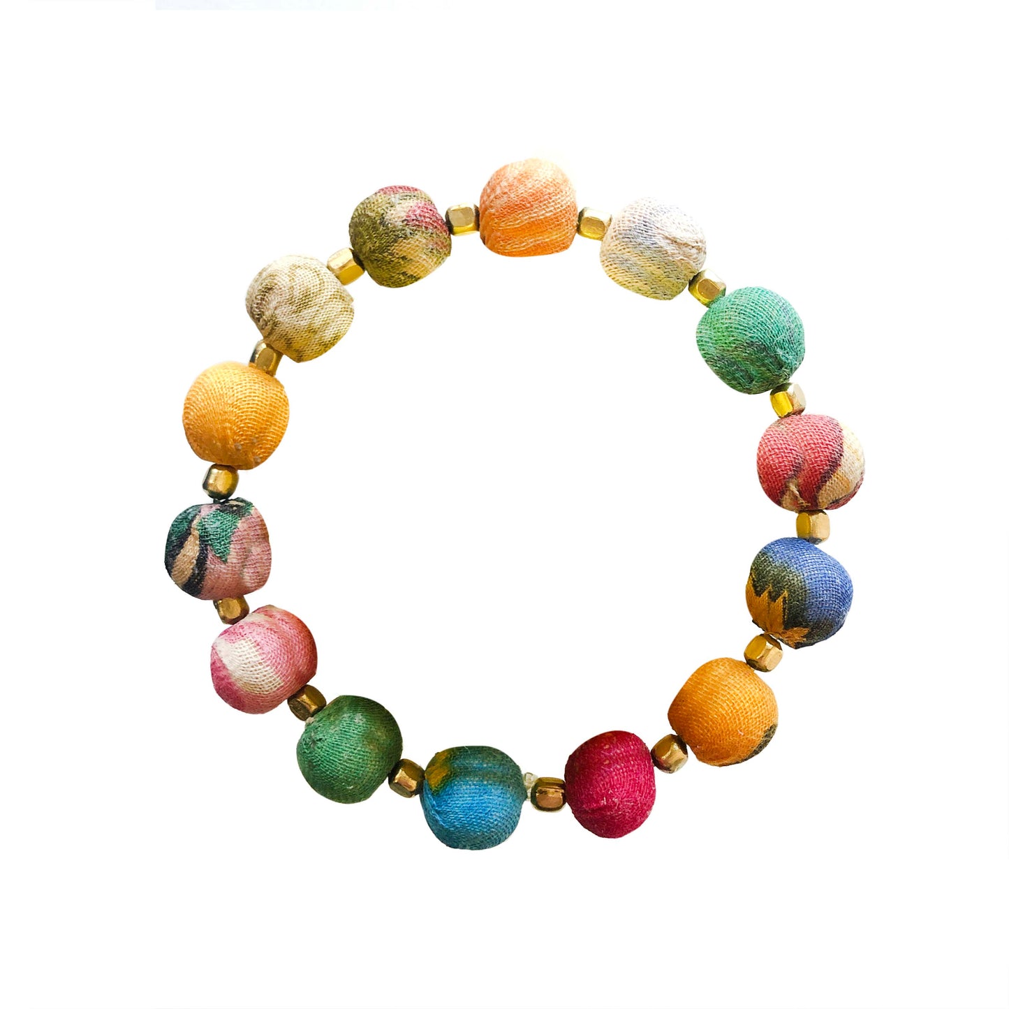 Small Kantha Bauble Bracelet - Extended