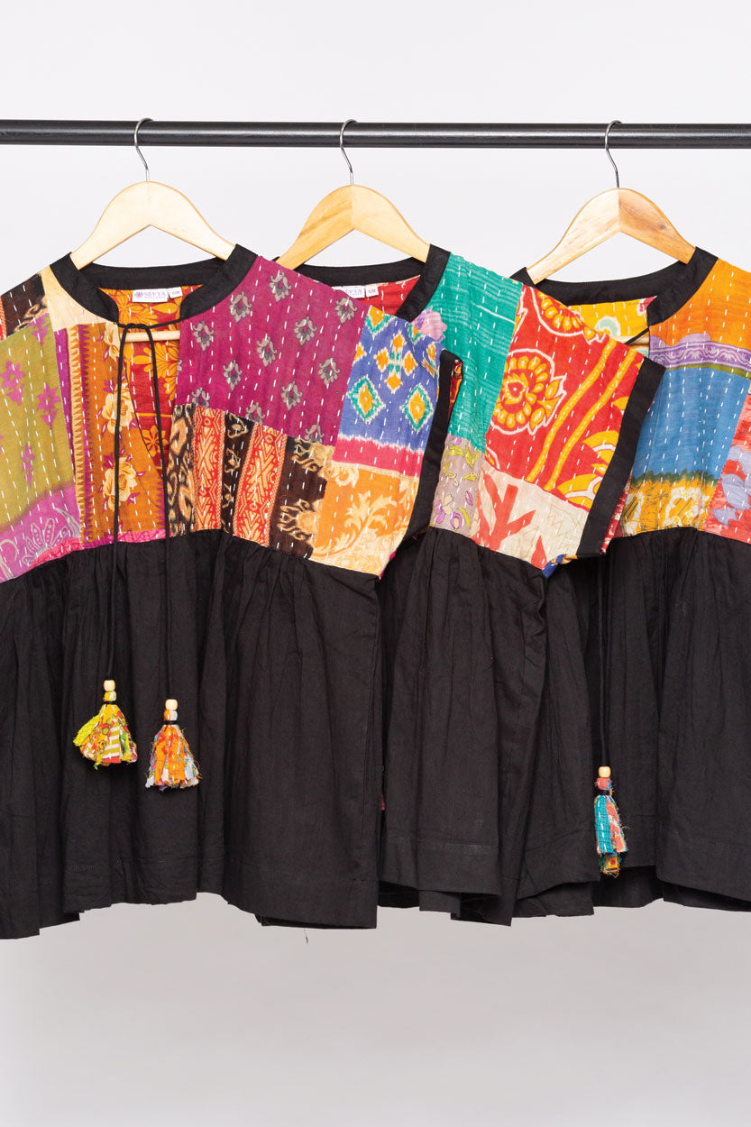 Kantha Cotton Tunic Top