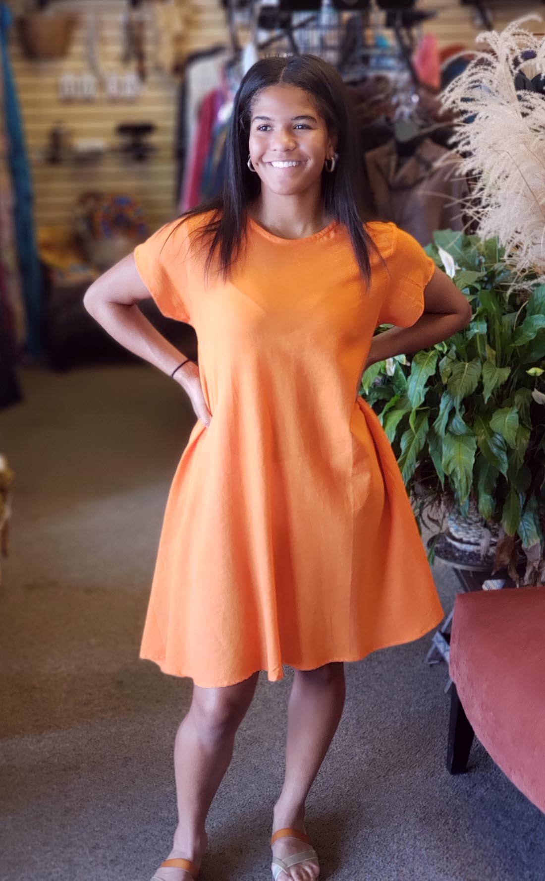 Citrus Cap Sleeve Dress