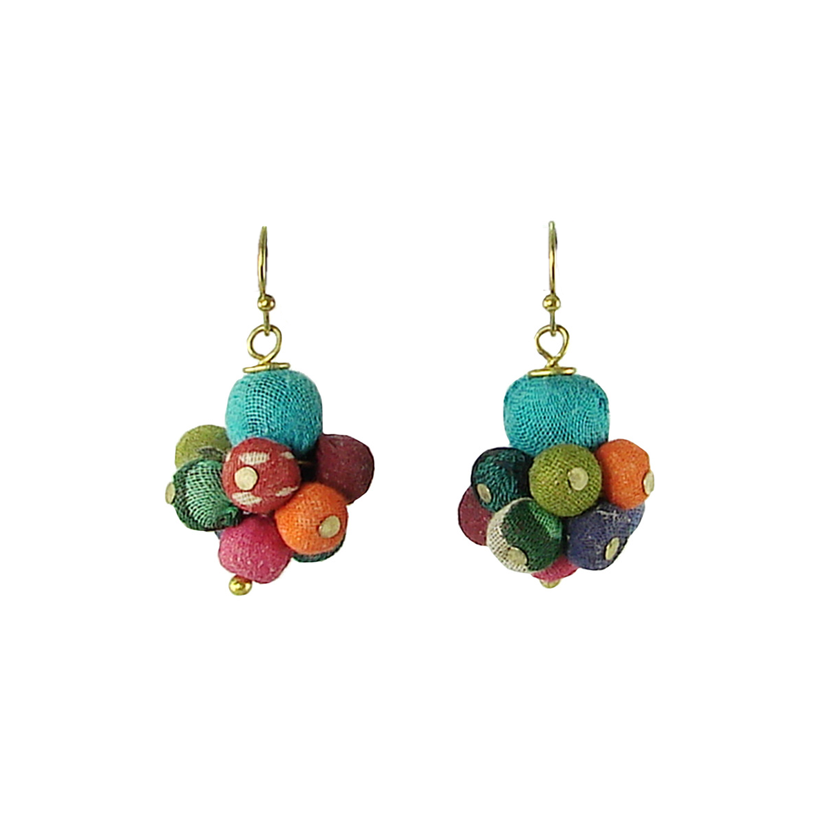 Kantha Cluster Earrings