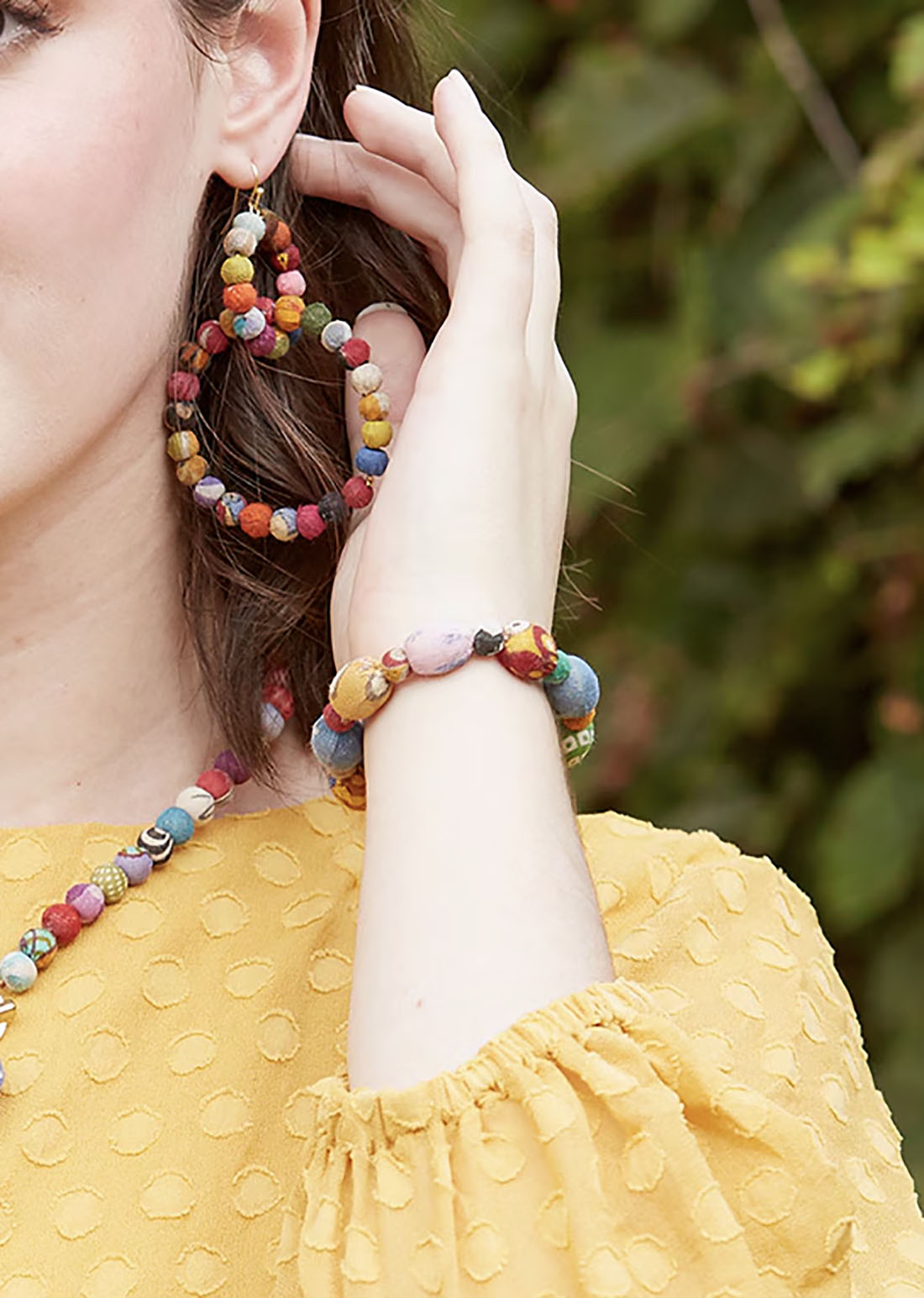 Dotted Oval Kantha Bracelet