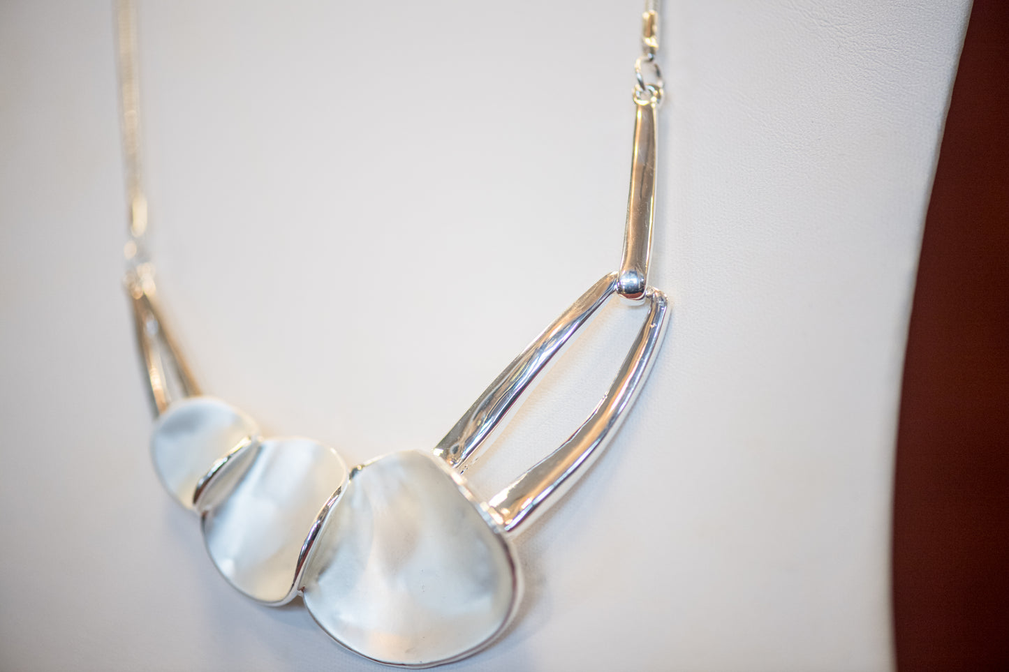 Asymmetrical Silver Tone Necklace