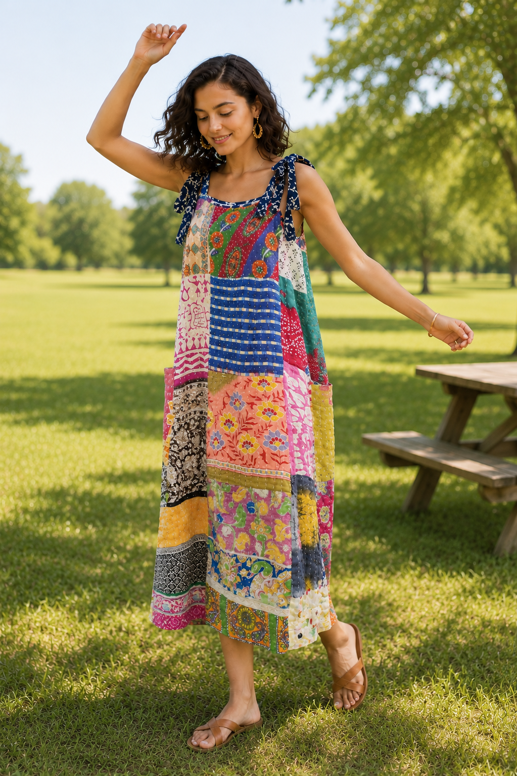 Kantha Cotton Sundress