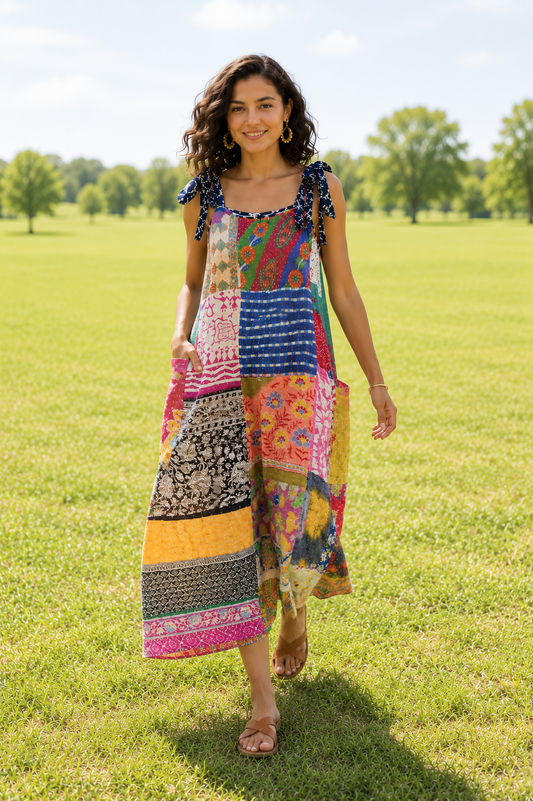 Kantha Cotton Sundress