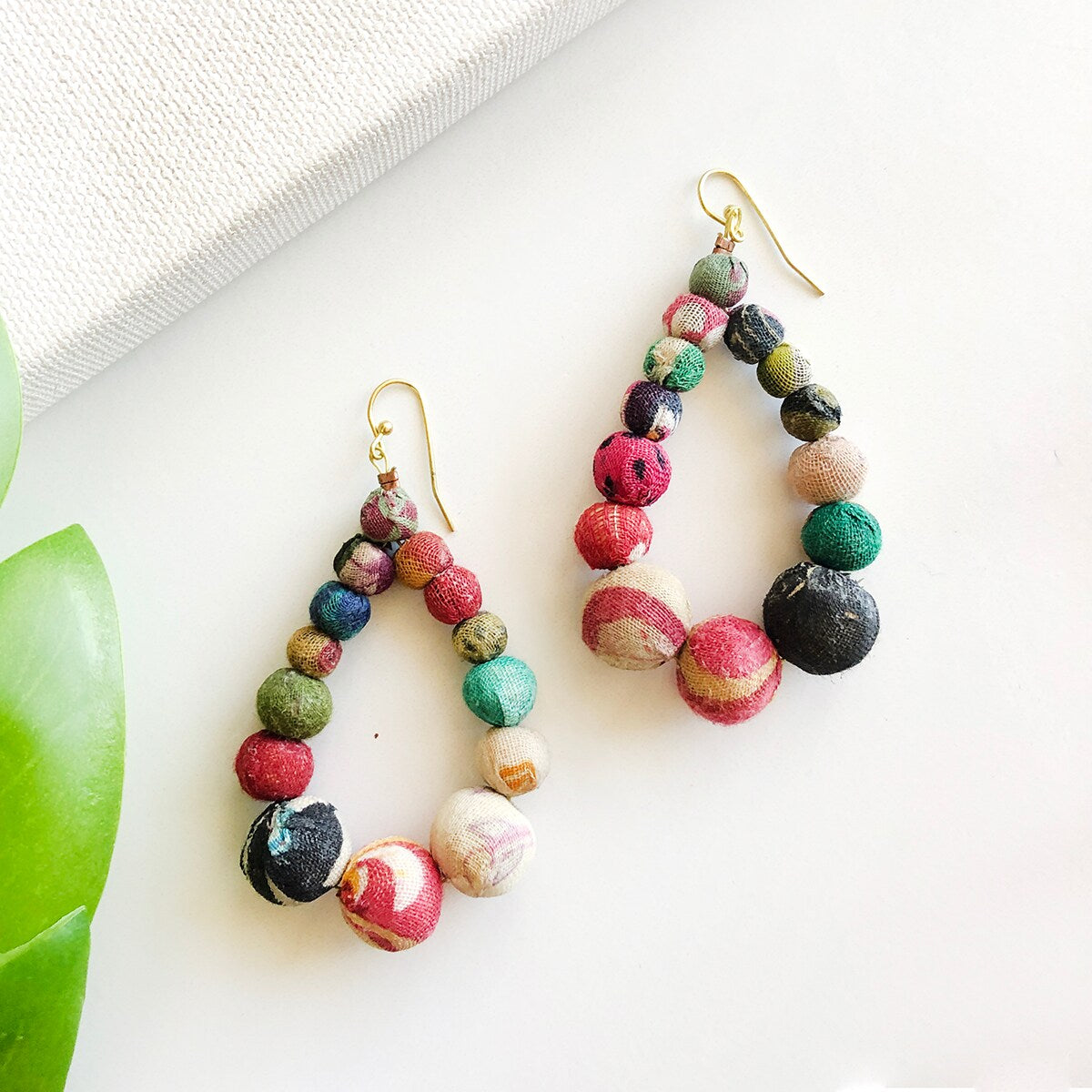 Graduated Kantha Earrings