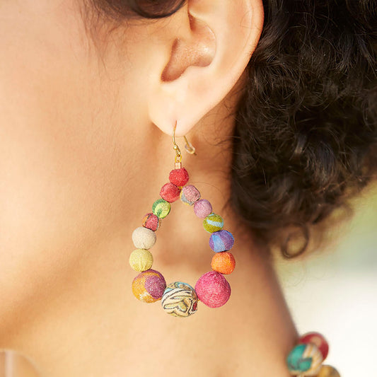 Graduated Kantha Earrings