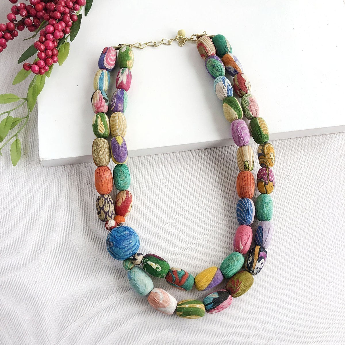 Kantha Focal Necklace