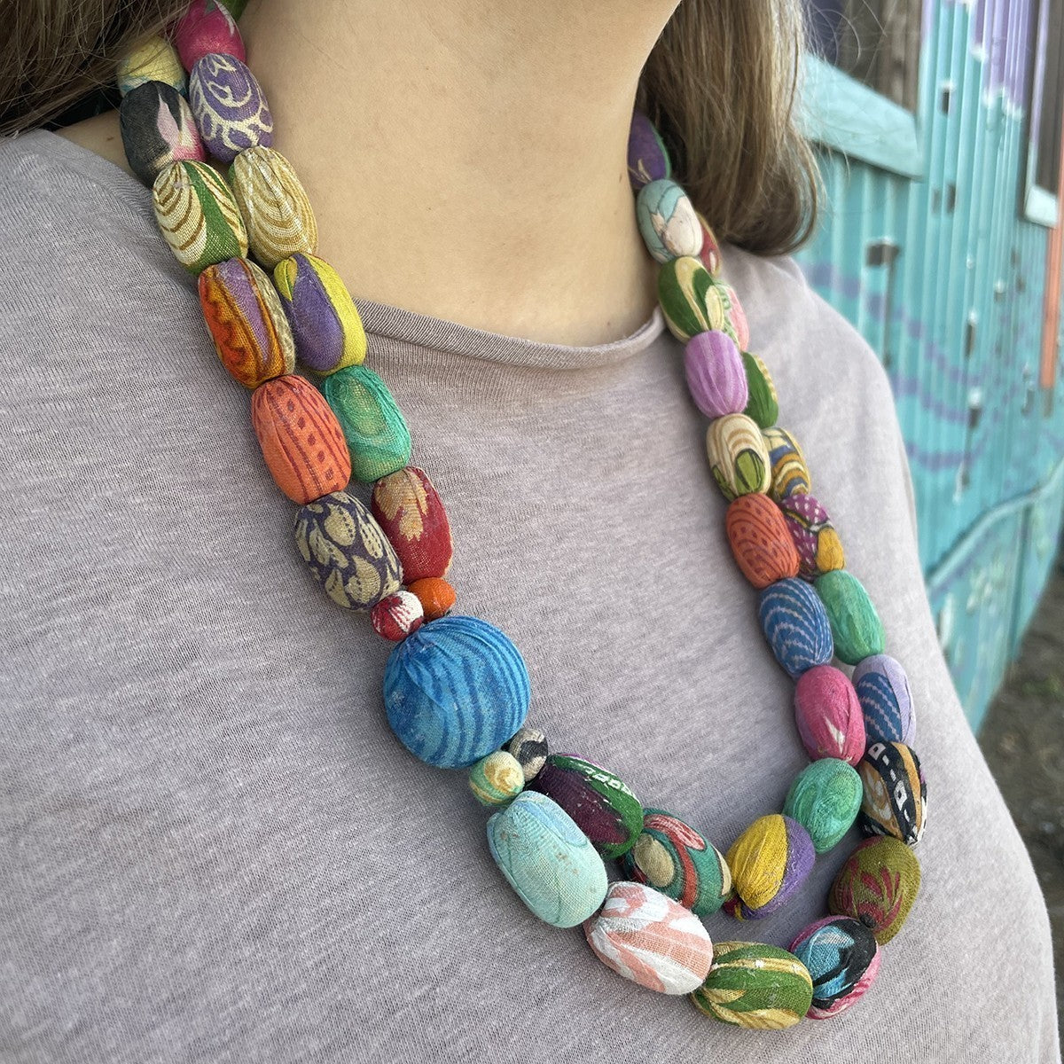 Kantha Focal Necklace