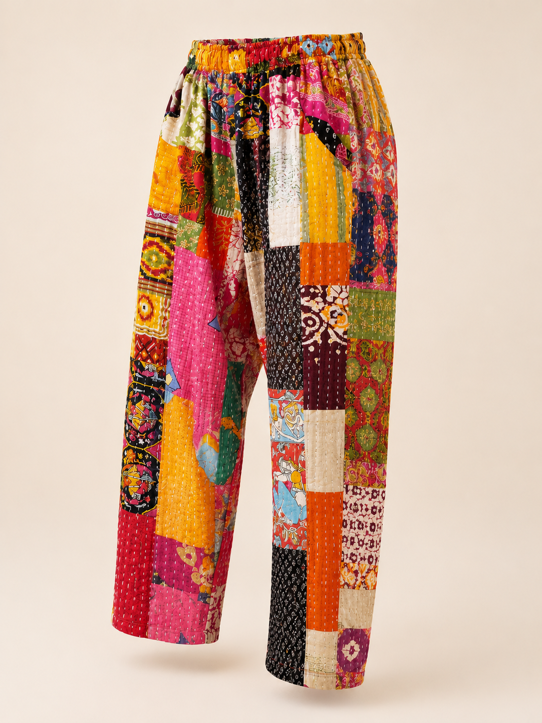 Reversible Kantha Pants