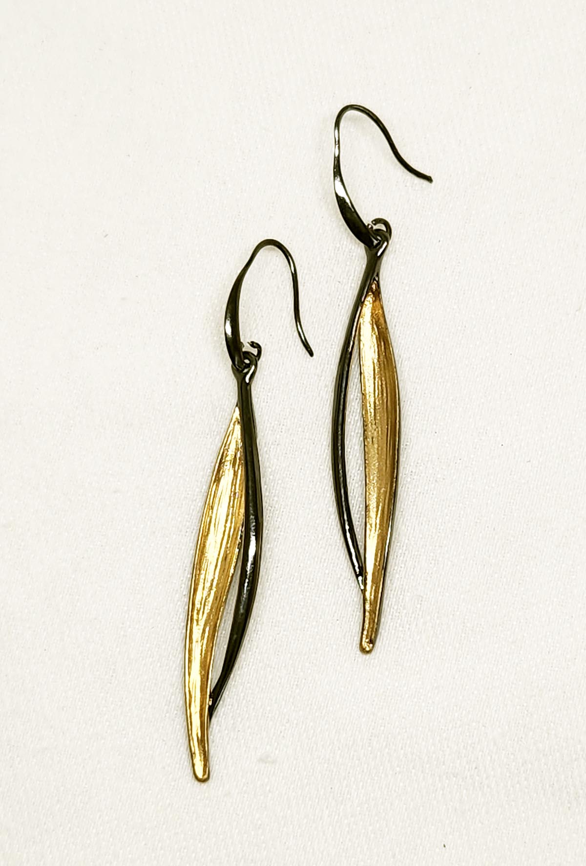 Split Leaf Two-tone Earrings