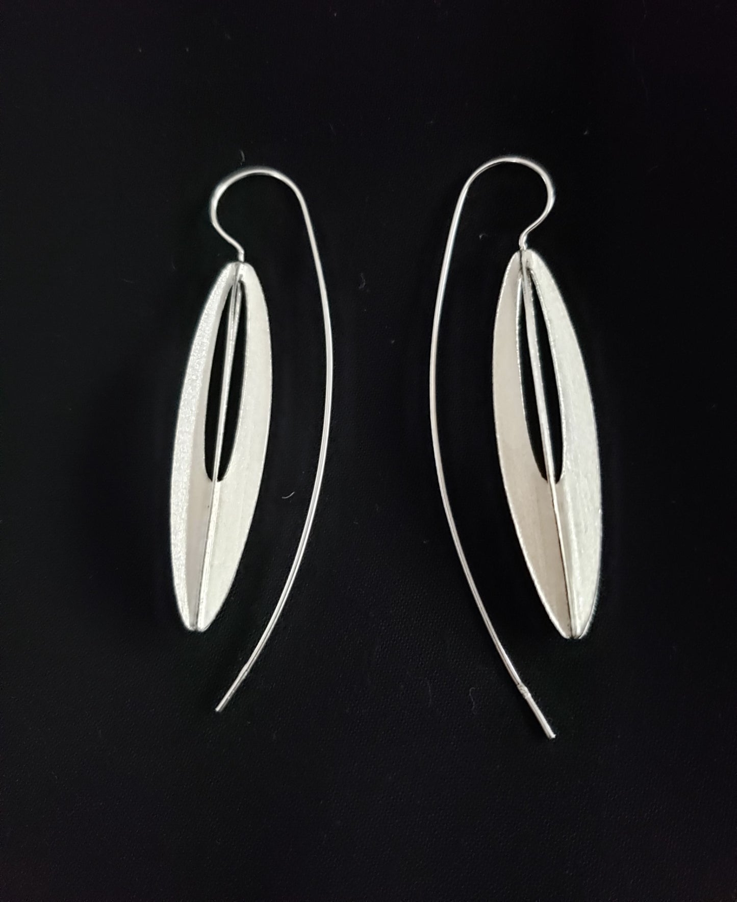 Open Oval Sterling Silver Earrings