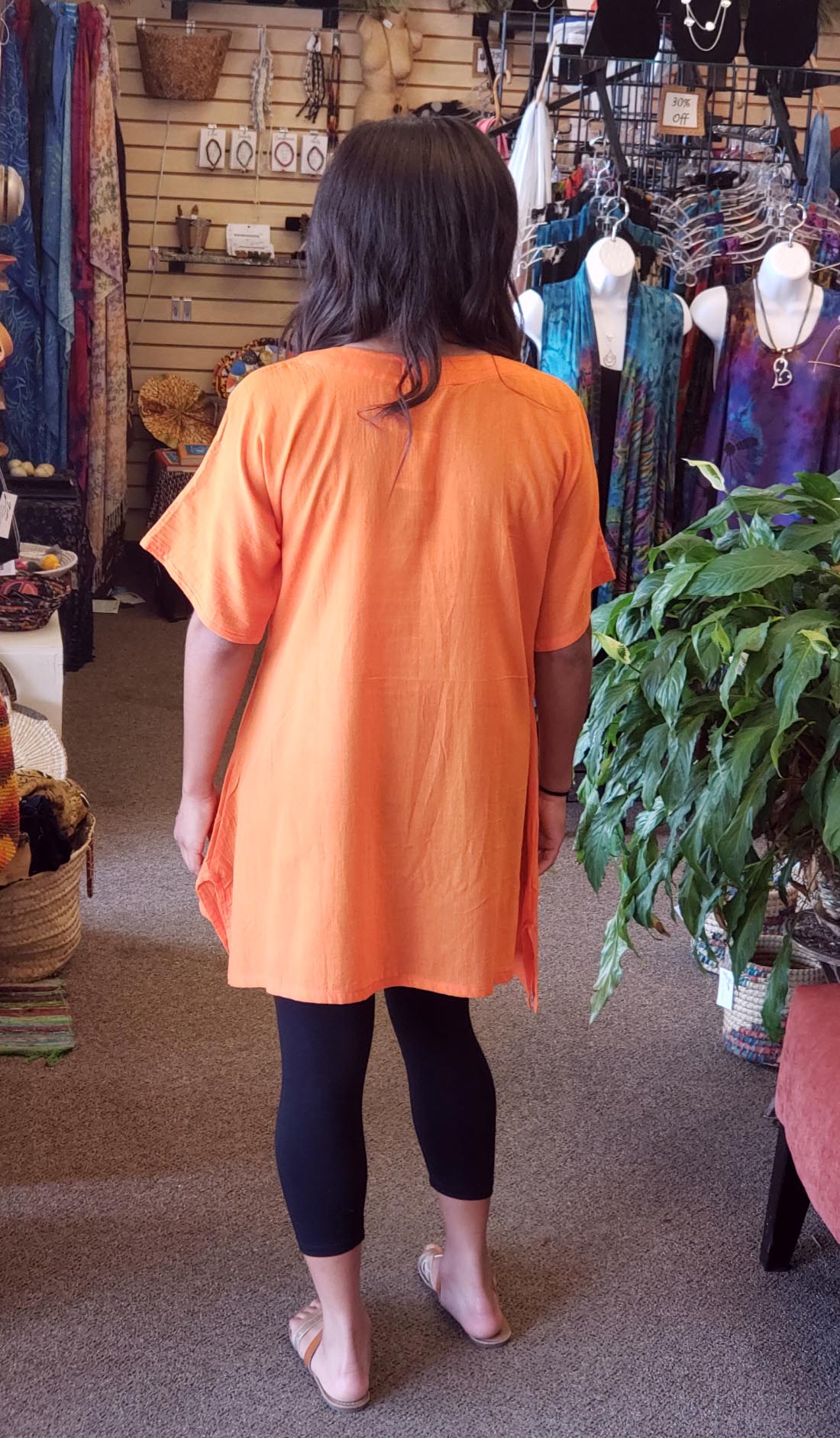 Oversized Cotton Tunic Citrus