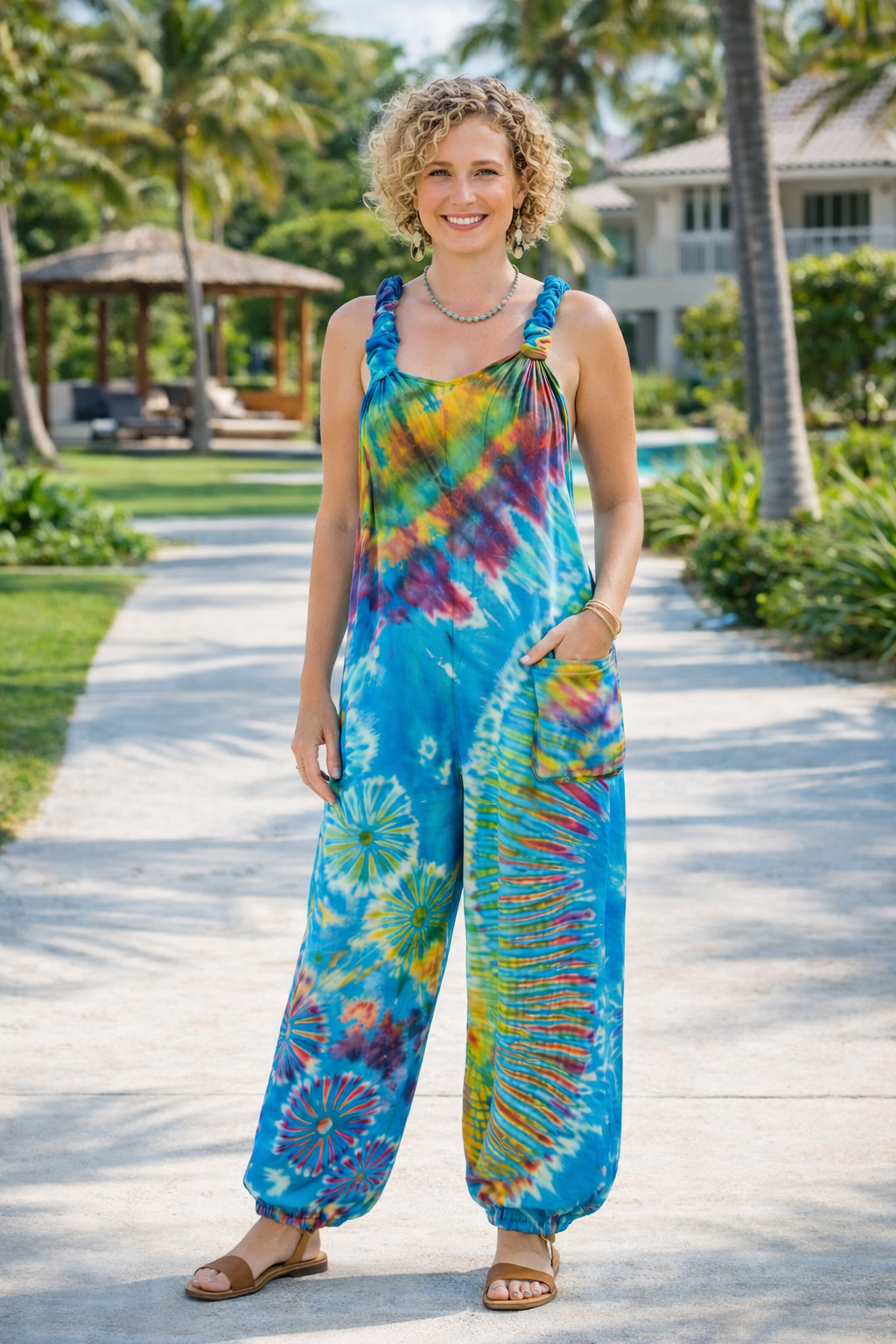 Tie Dye Jumpsuit Scrunchy