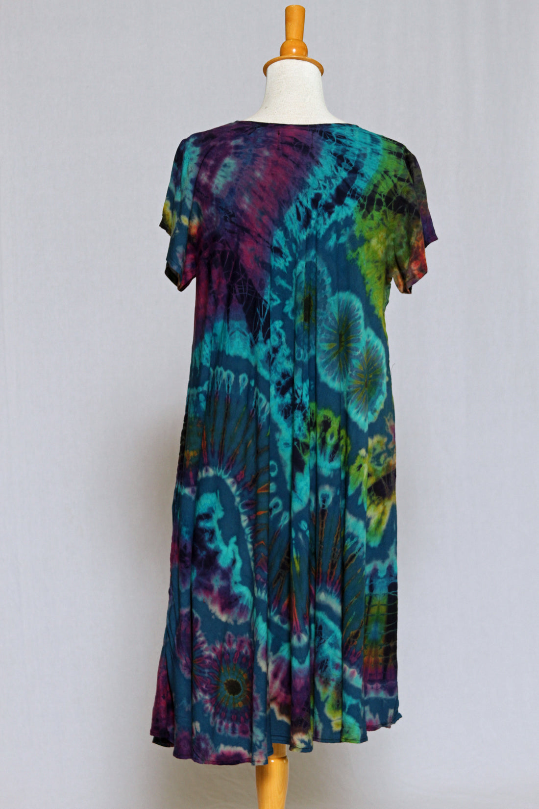 Tie-Dye Dress Cap Sleeves