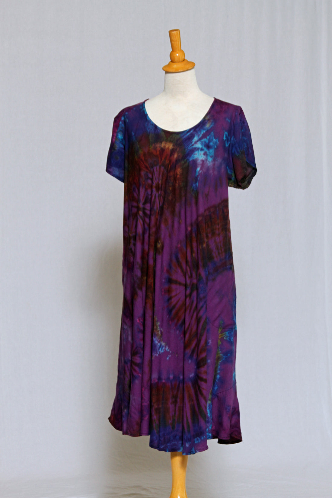 Tie-Dye Dress Cap Sleeves