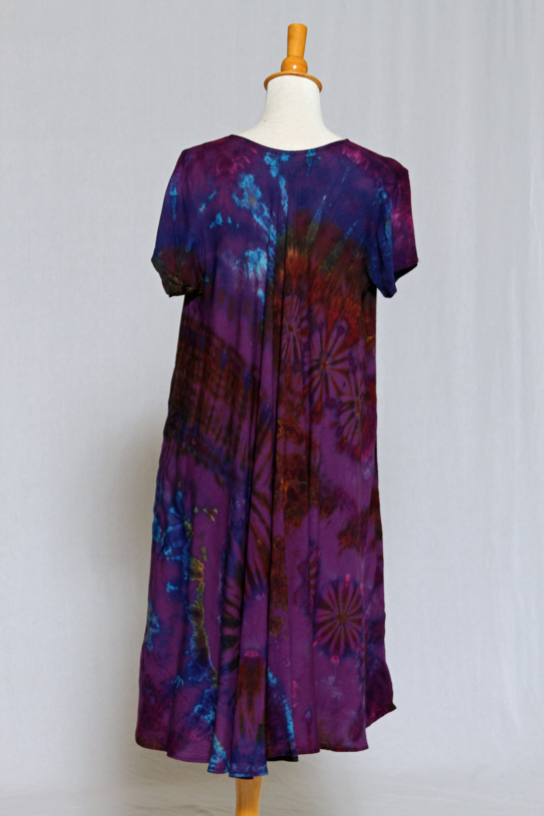 Tie-Dye Dress Cap Sleeves