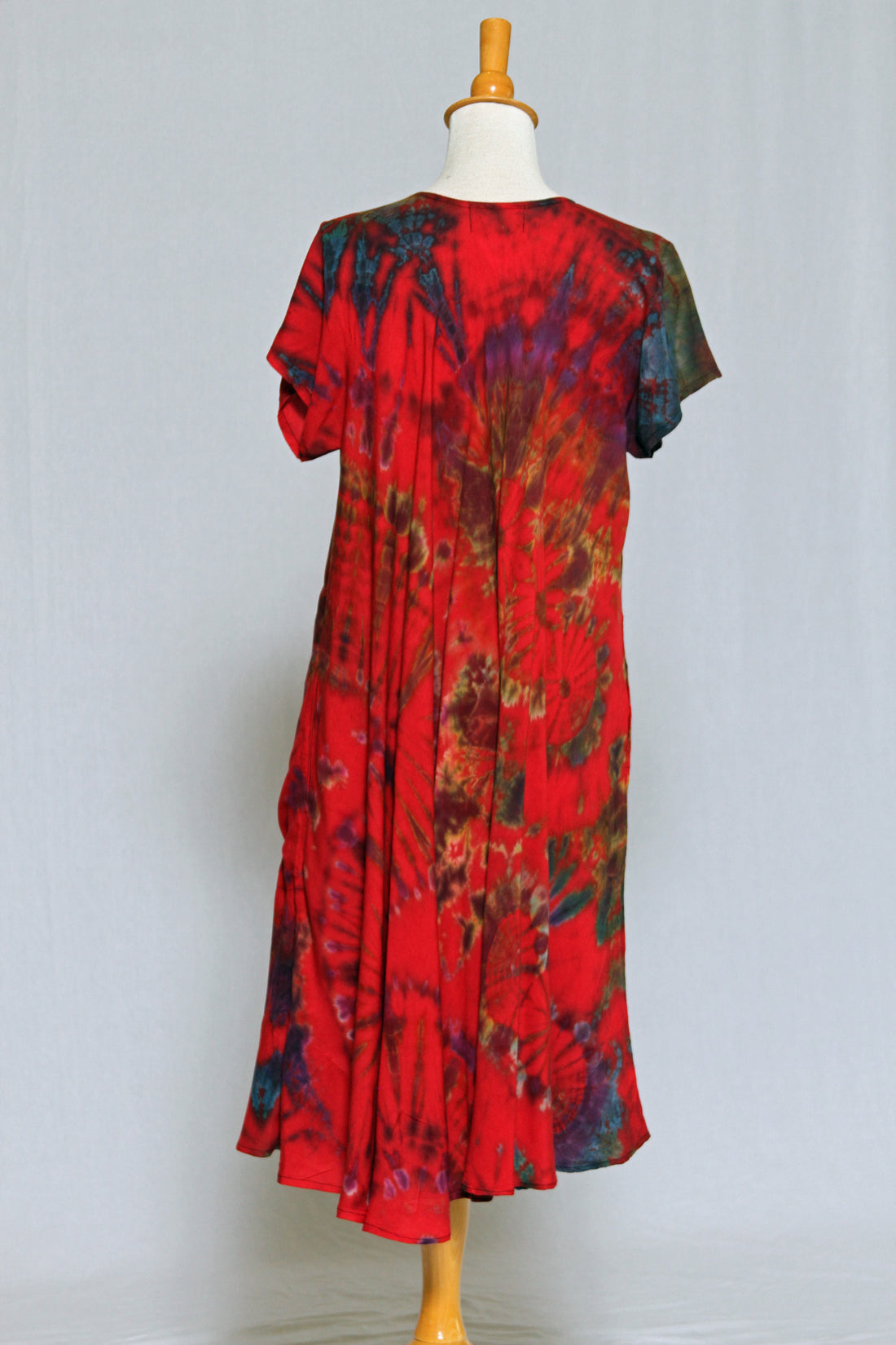 Tie-Dye Dress Cap Sleeves