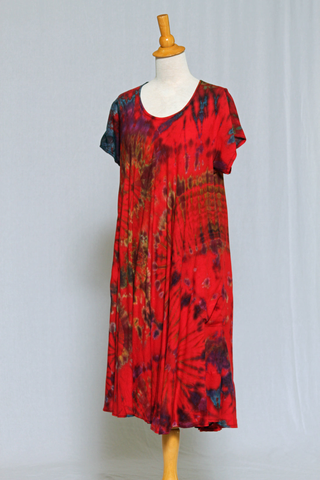 Tie-Dye Dress Cap Sleeves