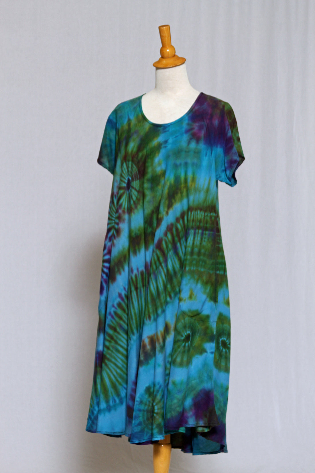 Tie-Dye Dress Cap Sleeves