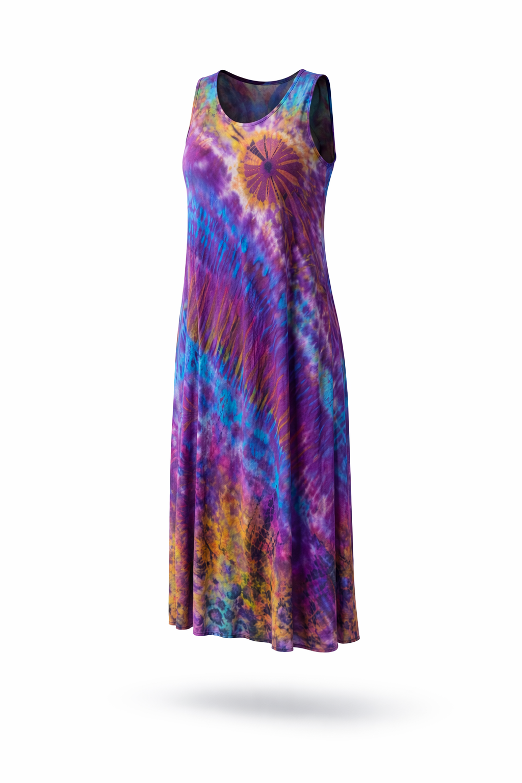 Tie Dye Sleeveless Long Dress